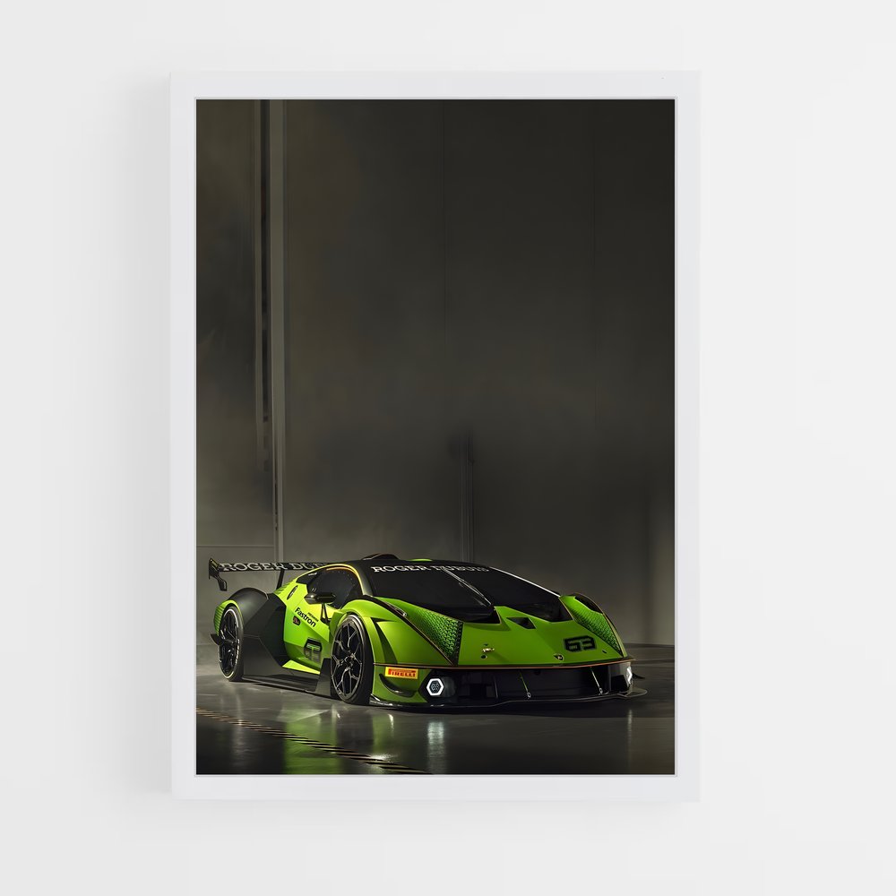 Poster Agitation Verte – affiche Lamborghini (vue 3)